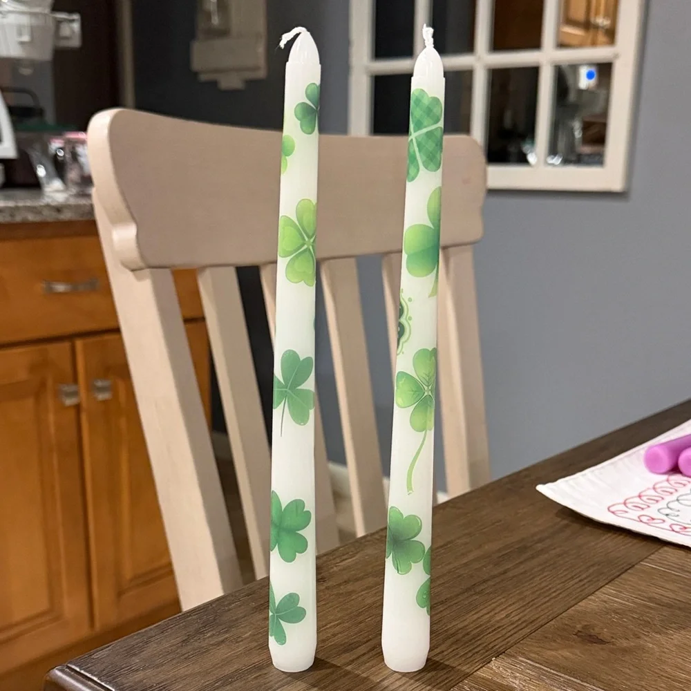 Green Clover Candles for Home Parties